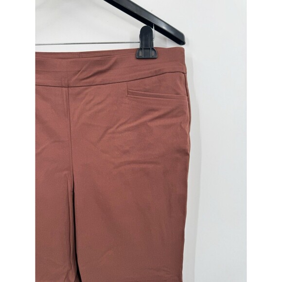 Chico's Bridgett Pull On Ankle Pants 2P 12P Rust Orange Comfort Business Casual - Picture 2 of 8